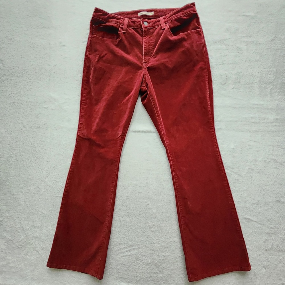 Levi Corduroy 725 High Rise Bootcut Pants Womens 34x29 Stretch Earthy Hipster
